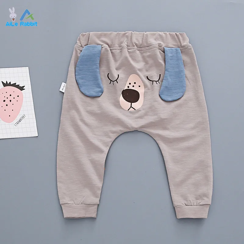 AiLe Rabbit/ г.; Штаны для младенцев; Штаны для маленьких мальчиков; мультяшный щенок; детская одежда с ушами; одежда для малышей; штаны