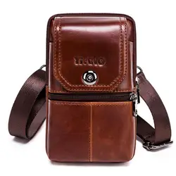 Yiang пояса из натуральной кожи мини сумка Мужская поясная Хип бум кошелек ячейки/мобильный чехол для телефона