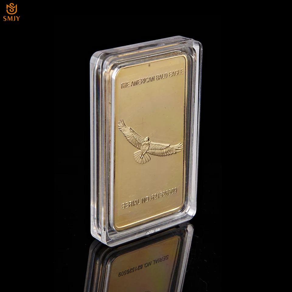 Rare 1 oz 100 Mills .999 Fine Gold Clad Canyon National Park American Bald Eagle Bullion Bar Coin Collection image 6
