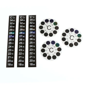 

6-Piece Aquarium Glass Surface Dual Thermometer Sticker