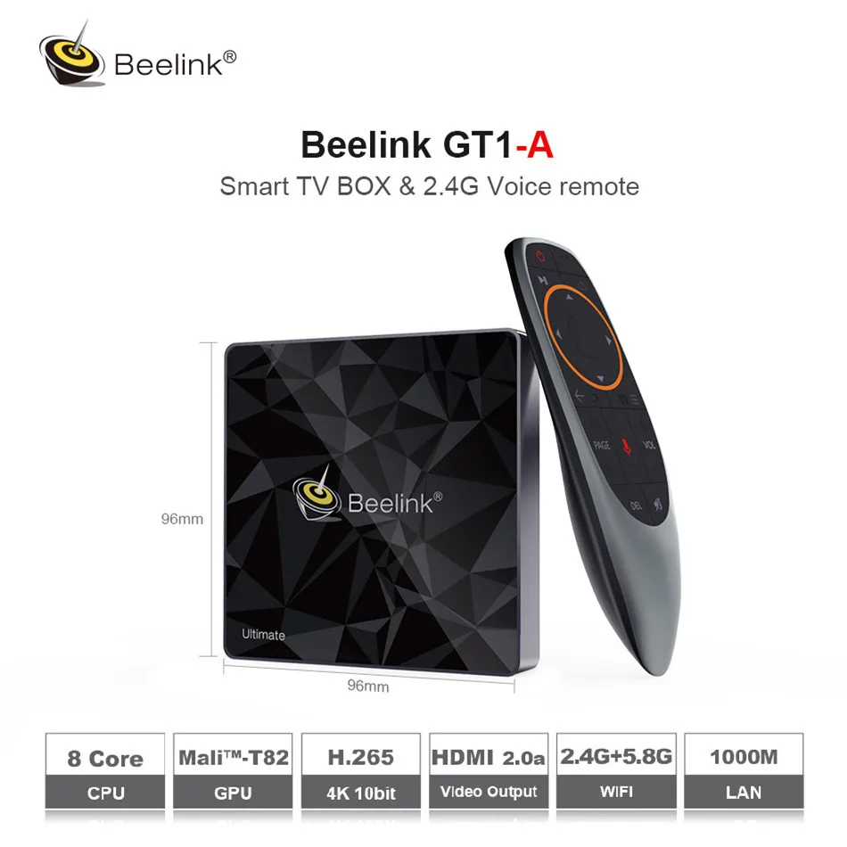 

Beelink GT1-A Android 7.1 Smart TV Box Amlogic S912 3GB 32GB Set Top Box 2.4G 5G WiFi Bluetooth4.0 Voice Remote Control TV Box