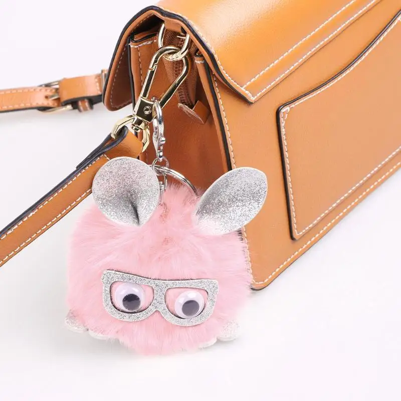 

Plush Key Ring Pendant Backpack Fluffy Fur Keychain Women Pendants Jewelry