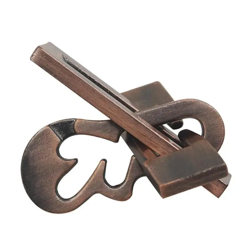Vintage Metal Puzzle Box Lock Puzzle Toy 3D Metal Cast Lock Puzzle Toy IQ Mind Brain Teaser Box Puzzle Game Children's toys
