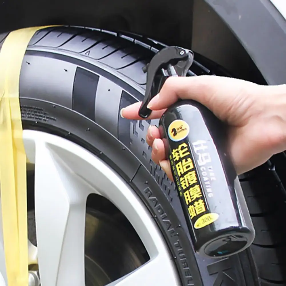 300ML Car Tire Coating Agent Wax Brightener Decontamination Glazing Motorcycle Tire Protector Auto
