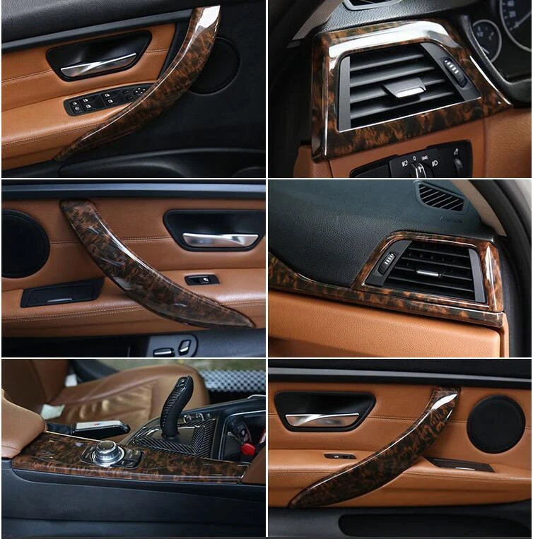 8 ピース セット車内装木目色カバートリムパネルオーバーレイフレームbmw 3 シリーズlhd車スタイリングアクセサリー 自動車内装ステッカー Aliexpress