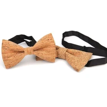 Корк деревянный галстук-бабочка Для мужчин новинка высокое качество ручной работы с бантом для свадьбы с принтом Мужские галстуки Стиль Блейзер галстук-бабочка 24 цвета