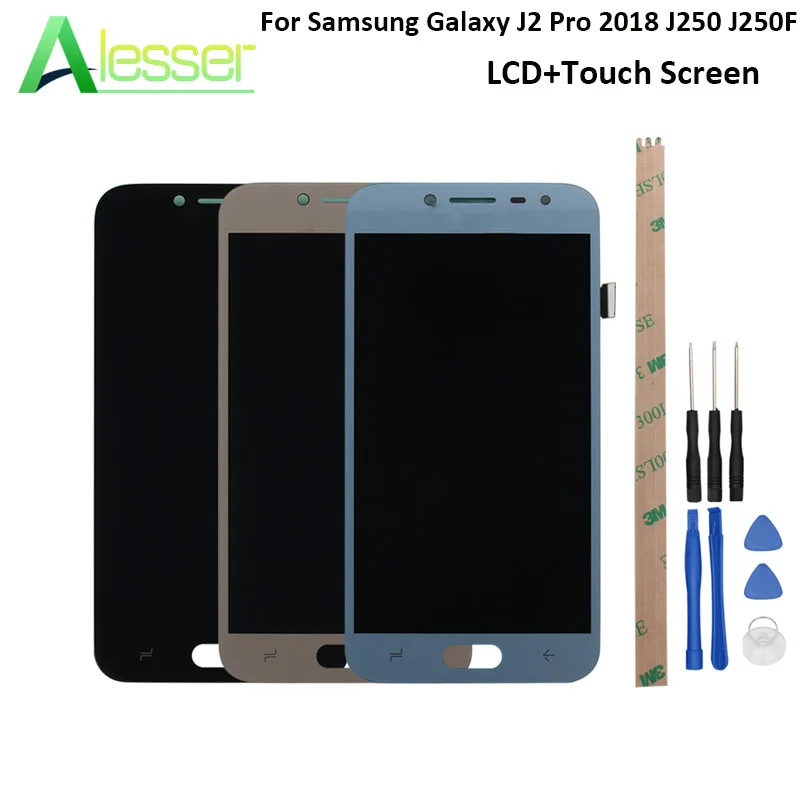 

Alesser For Samsung Galaxy J2 Pro 2018 J250 J250F LCD Display And Touch Screen Adjust Brightness Screen Digitizer With Tools