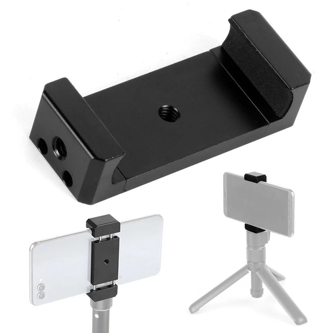 

Unique 2x / 3x 1/4" Screw SmartPhone Clip Stand Holder Tripod Monopod Mount for Gopro Camera for iPhone Huiwei Selfie Stick