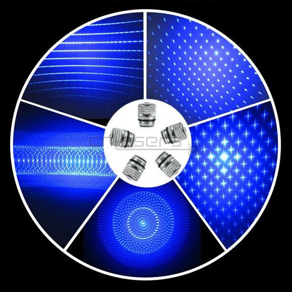 Синяя лазерная указка CNILasers BX8 с регулируемым фокусом 450 нм Зажигающая ручка