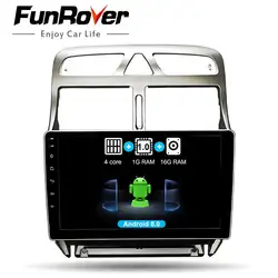 FUNROVER Android 8,0 2 din Автомобильный Радио dvd мультимедийный плеер для peugeot 307 2002-2013 gps навигация wifi 4 г RDS FM bluetooth usb