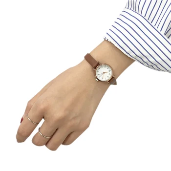 

Ulzzang Simple Small Dial Women White Watch Quartz Female Clock Retro Watches Vintage Leather Ladies Wristwatches