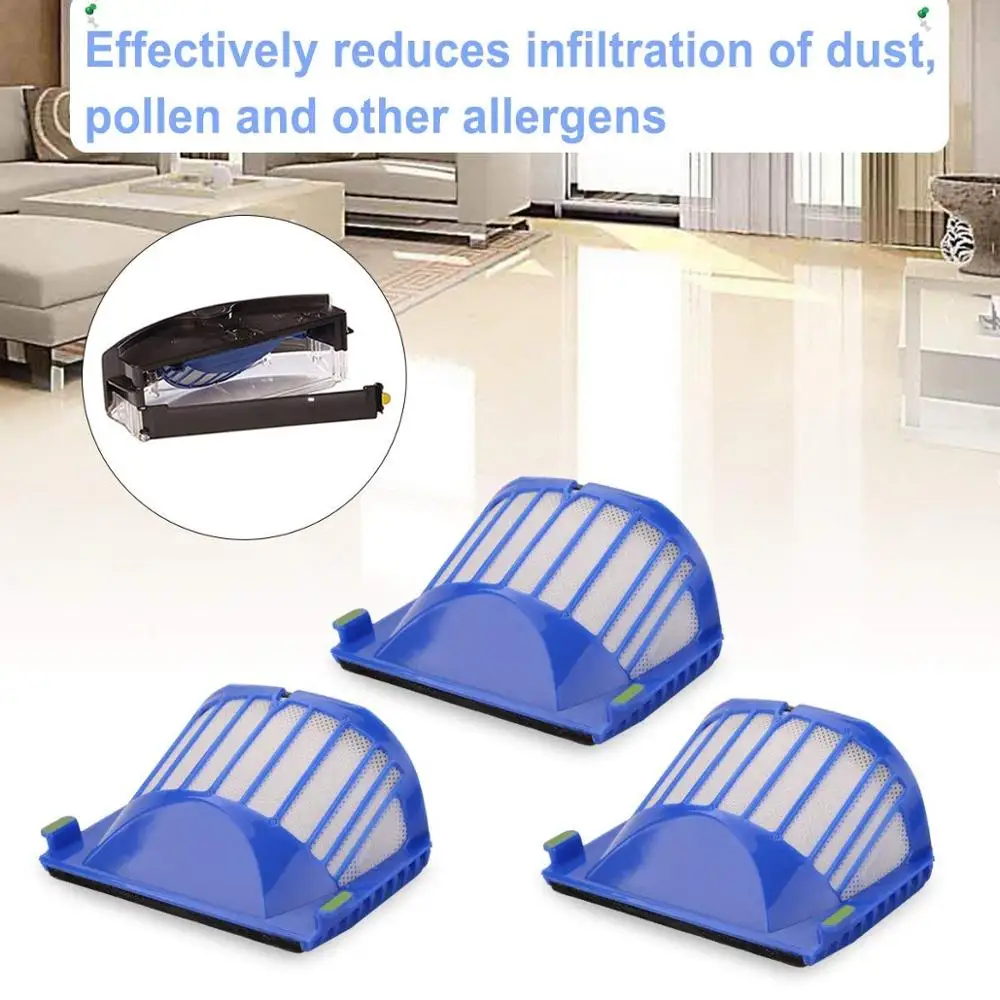 

12Pcs HEPA brush Filter Replacement for iRobot Roomba 500 600 Series 536 550 551 620 650 Vacuum Cleaner parts accessories