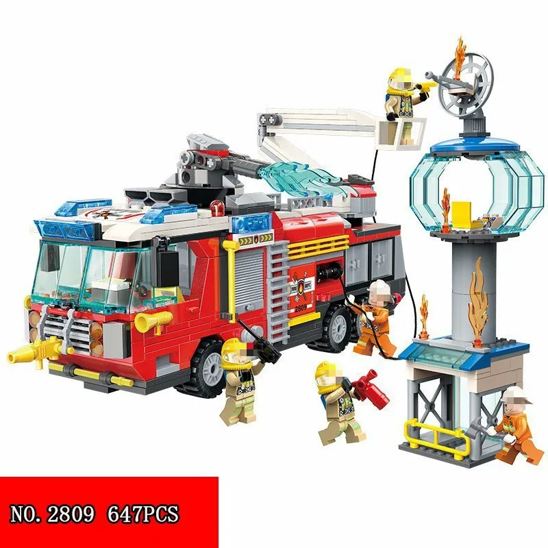 

New 647pcs Building Blocks Fire Control Flames Vanguard Series Alpinia Oxyphylla Assembling Plastic Block Toys Rescue Get 2809