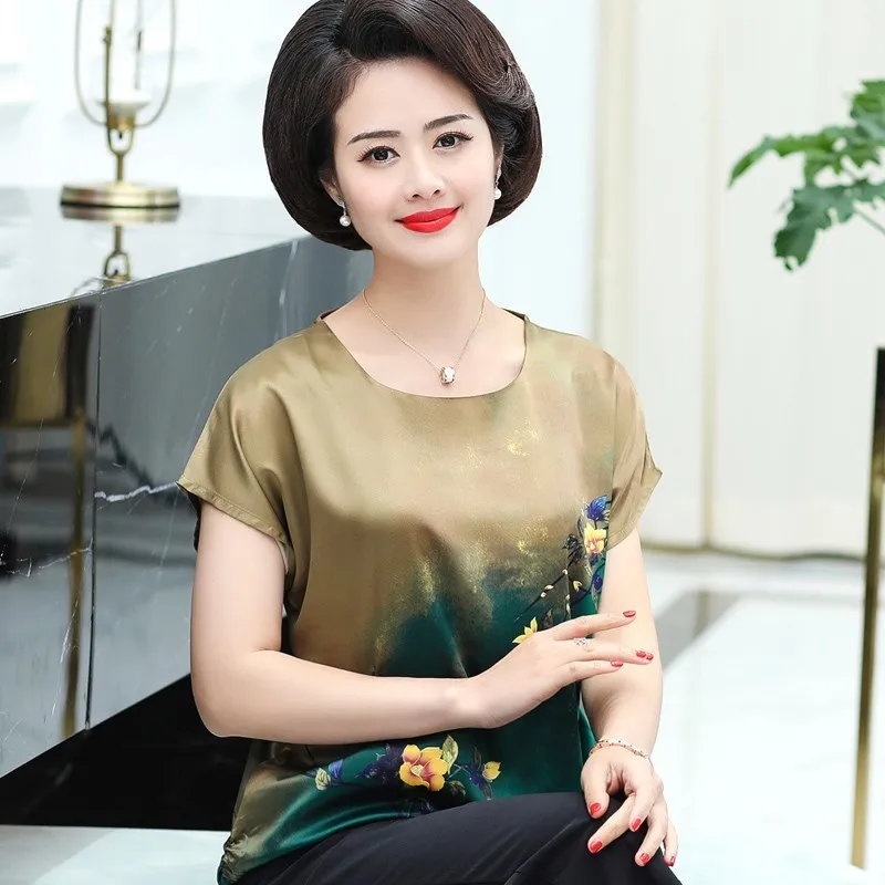 

2019 New Arrival Fashion Women Summer Short Sleeve Slim Floral Print Shirt Female Casual Plus Size Elegant Chiffon Blouse