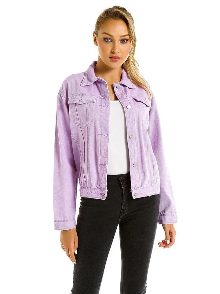 purple jean jackets