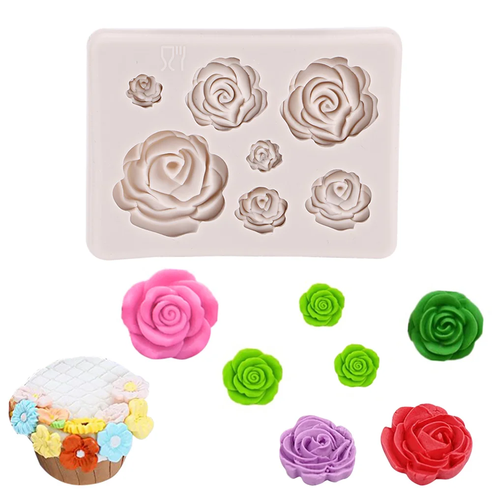

Rose Flowers Silicone Mold Cake Chocolate Mold Wedding Cake Decorating Tools Fondant Sugarcraft Cake Mold Kitchen Accessory