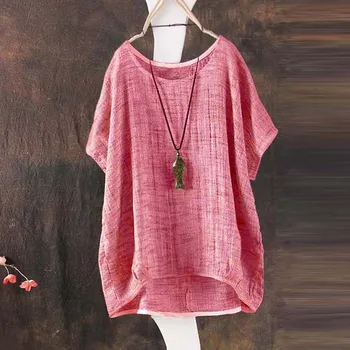 

2020 ZANZEA Summer Tops Women O Neck Short Sleeve Blouse Vintage Solid Party Baggy Shirt Loose Casual Blusas Chemise