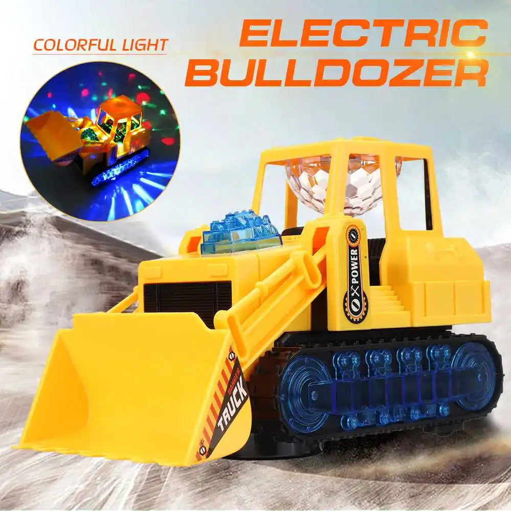 

Electric Bulldozer Toy Car Tractor Ripper Excavator With LED Lights & Music for Child Kid Gift