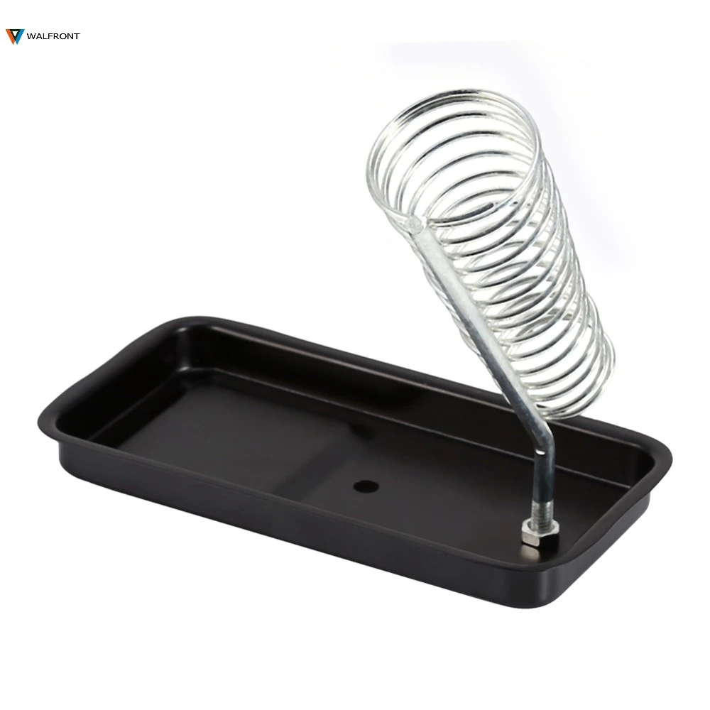 

Solder Iron Metal Stand Spring Holder Cast Steel Base Metal Base Home DIY Electrical Safety Support Stand Station1 Set functiona