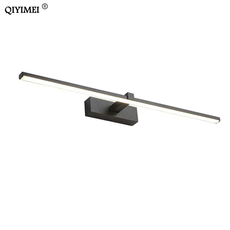  led mirror light Wall lamps bathroom Waterproof white black LED flat lamp Modern indoor Wall lamp B - 32891731318
