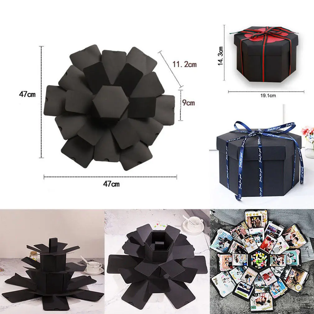 Новинка DIY бомба взрыв коробка памяти скрапбук фотоальбом юбилей подарок цветок Скрапбукинг коробка День Святого Валентина подарок