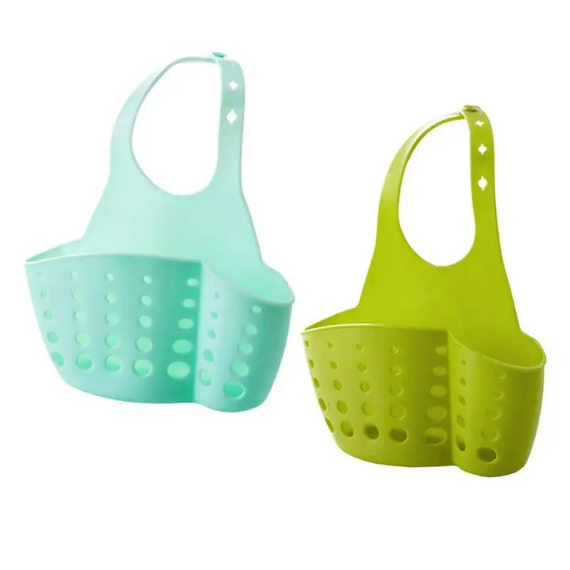 

Kitchen Hanging Drain Basket Adjustable Sink Holder Bathroom Soap Holder Storage Basket Portable Home Storage Organization
