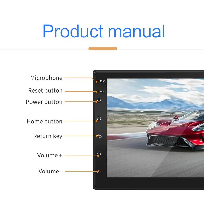 DC12V 1080P 7 дюймовый 2DIN Android 8 1 WIFI Bluetooth Автомобильный мультимедийный плеер GPS зеркало