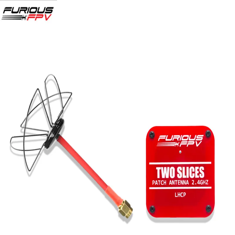 

FuriousFPV 2.4 GHz & Two Slices Patch Circular FPV Antenna LHCP/RHCP SMA Male for RC FPV Racing Drone Models