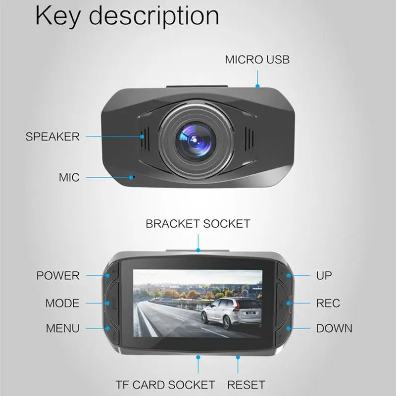 R800 для Novatek HD Видеорегистраторы автомобилей 96658 2 7 дюймов 1080 p Автомобильный