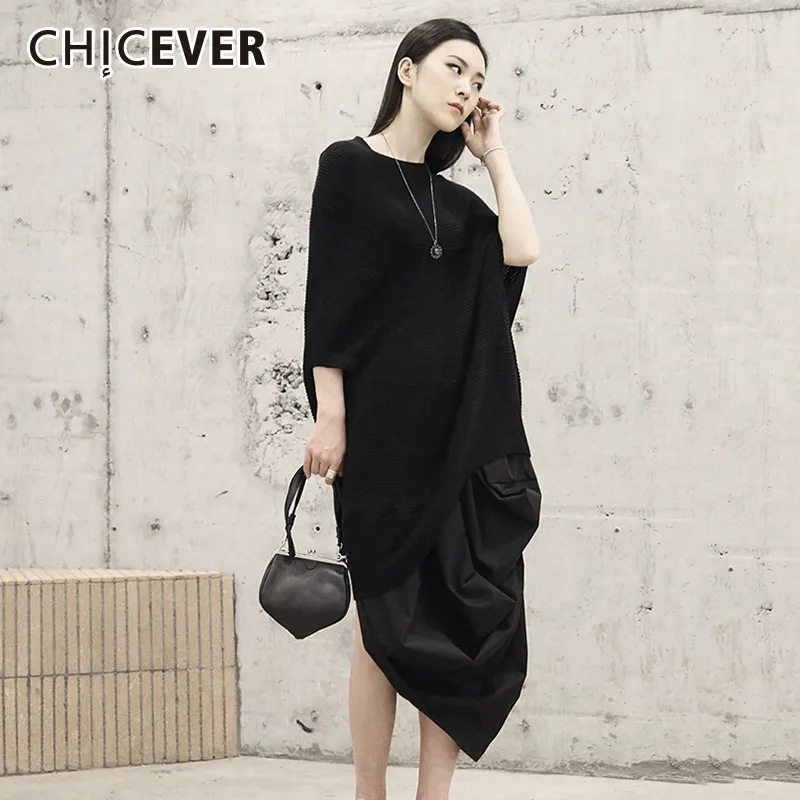 CHICEVER 2019 Spring Women's Sweaters Tops Female O Neck Sleeveless Irregular Hem Knitted Sweater Pullovers Casual Clothes New | Женская