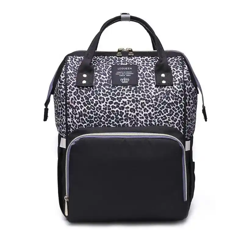 lequeen leopard diaper bag