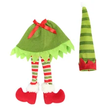 Рождественский держатель для бутылки вина подарочный пакет Новинка ужин вечерние стол красное вино бутылка рождественские сумки декор