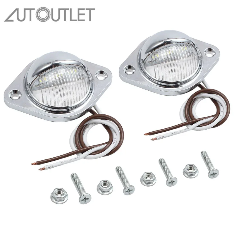 AUTOUTLET 2 шт. светодиодные номерные знаки 12 В 24 для автомобильного прицепа
