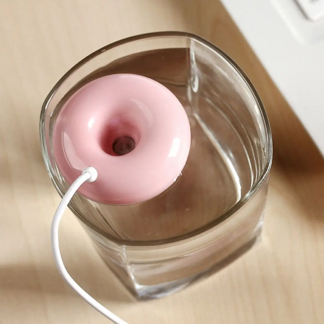 Розовый пончик увлажнитель usb офисный настольный мини-увлажнитель портативный креативный очиститель воздуха розовый