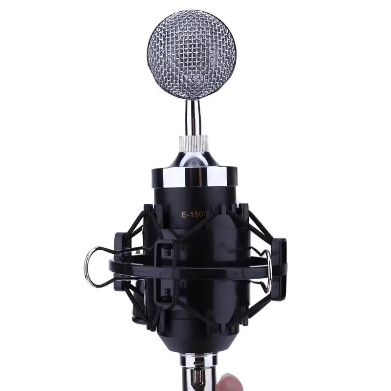 

Black New DesignE-1500 Uni-directional Condenser Microphone with XLR Cable for Studio Recording Karaoke