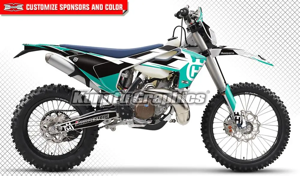 KUNGFU графика виниловая пленка наклейки для мотоцикла Наклейка Husqvarna TE FE TC FC TX FX 125 250