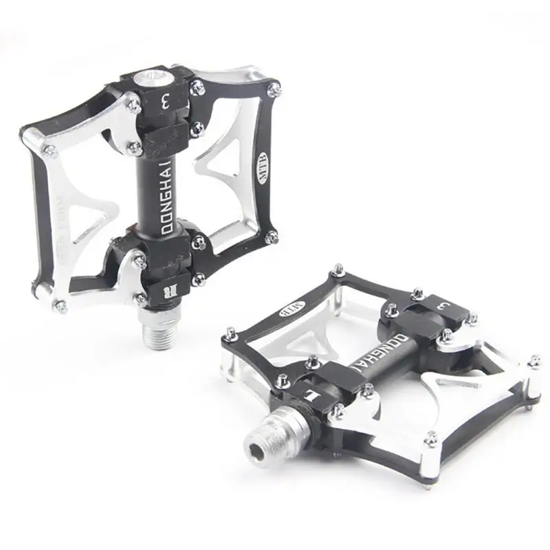 buy Lightweight Aluminum Alloy Mountain Bicycle Pedals High Strength Non Slip Bike Pedals Surface For BMX Road MTB Bicycle