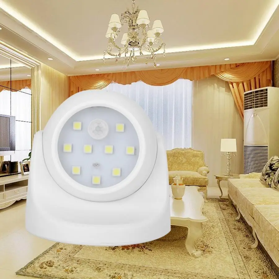 

Smart LED 360 Degree Rotation Wall Light Infrared Human Body Motion Sensor Light Lamp For Living room corridor