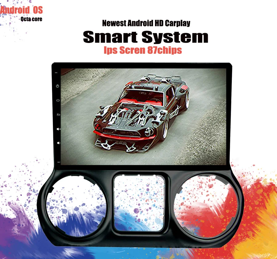 Android 9,1 автомобильный DVD gps 4+ 64 Гб мультимедийный аудио плеер для Jeep Wrangler головное устройство с навигационной системой Carplay