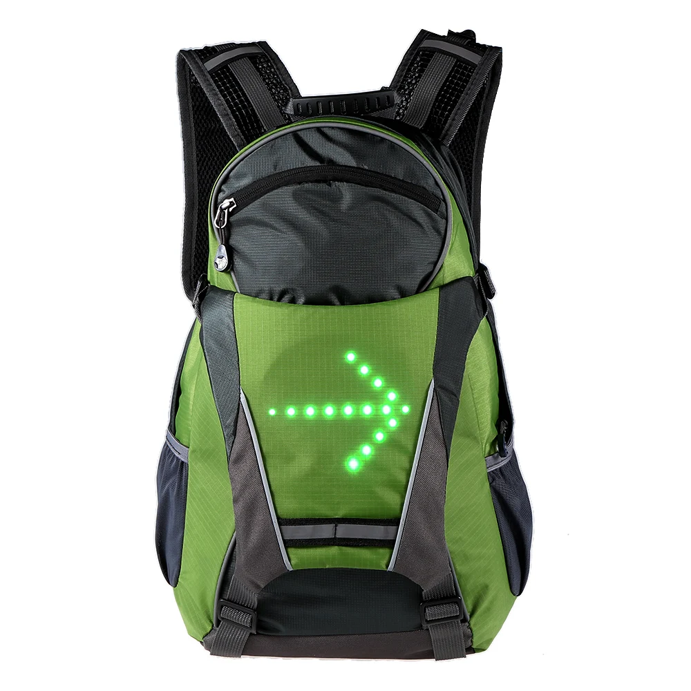 

18L Cycling Bicycle Bike Backpack LED Turn Signal Light Reflective Bag Pack Outdoor Safety Night Riding Running Camping