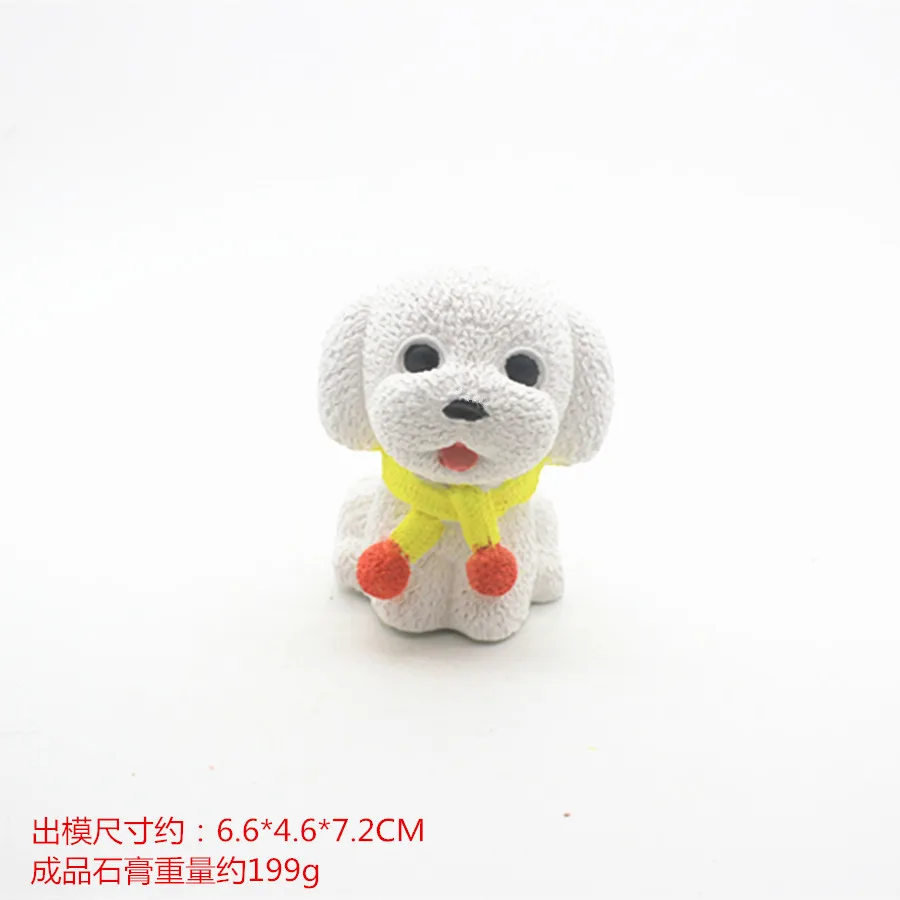 

3D teddy dog aromatherapy gypsum mold mousse cake decorating aromatherapy plaster craft pendant silicone dog mould