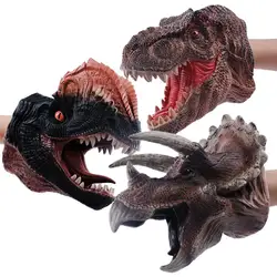 Тираннозавр ручной кукольный мягкий резиновый Дракон динозавр игрушка перчатки голова животного дети взрослые дети игрушка модель
