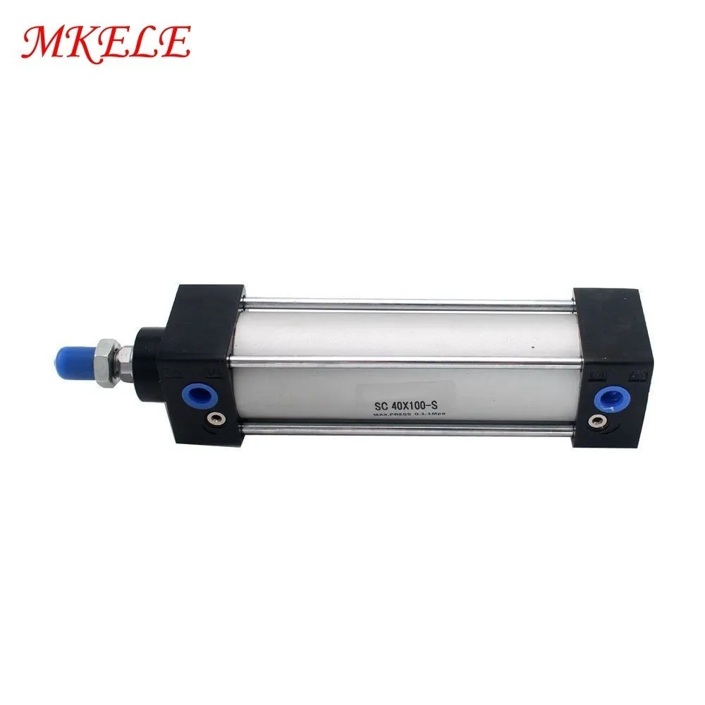 

Free Shipping SC40-100 Double Acting Air Cylinder Mini Pneumatic Cylinder 40mm Bore 100mm Stroke