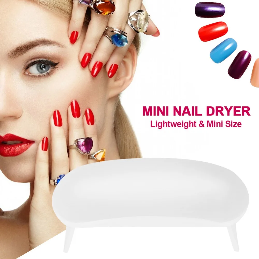 

Portable 6W 3pcs LED Beads Mini Nail UV Light Therapy Machine LED Lamp Nail Dryer Nail Polish Nail Gel Art Manicure Lacquer tool