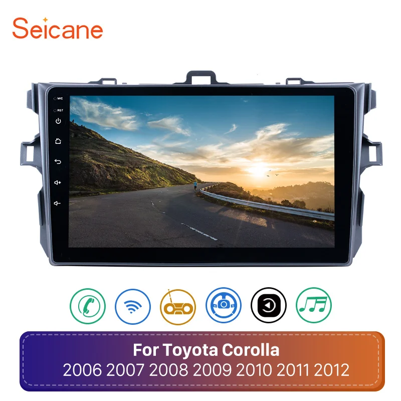 Seicane Android 8,1 gps Автомагнитола для Toyota Corolla 2006 2007 2008 2009 2010 2011 2012 9 дюймов 2Din навигация мультимедийный плеер