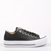 zapatillas converse plataforma cuero