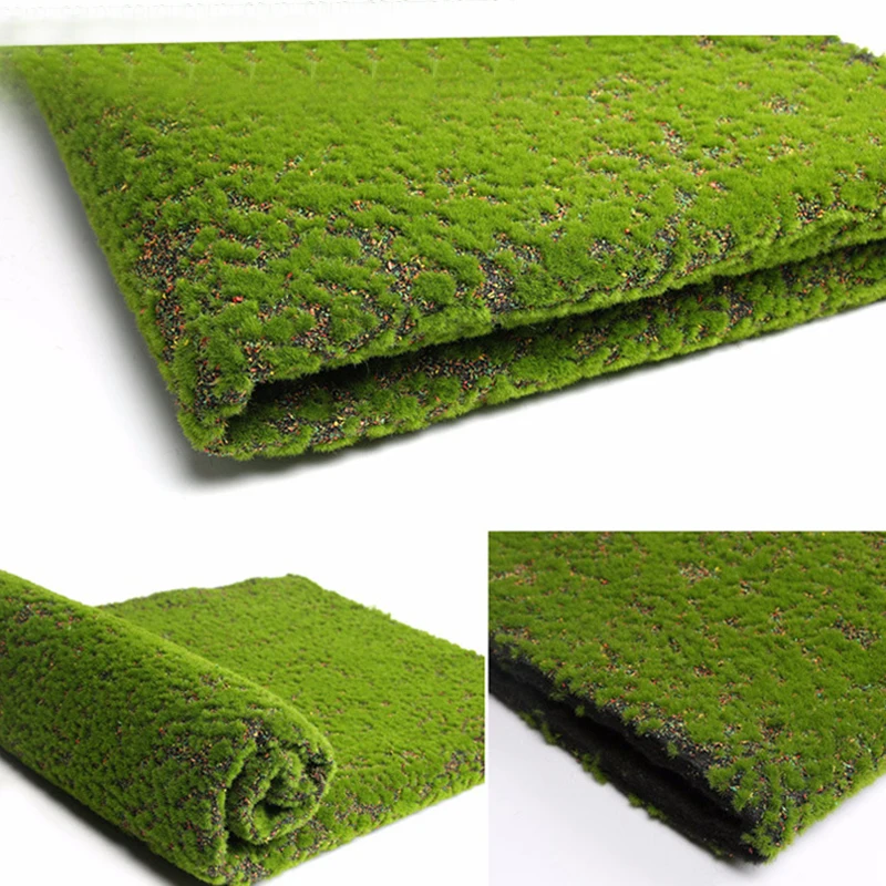 Artificial Moss Fake Green Plants Faux Moss Grass For Shop Home Patio Decoration Garden Wall Living Room Decor Supplies100*100cm ► Photo 3/6