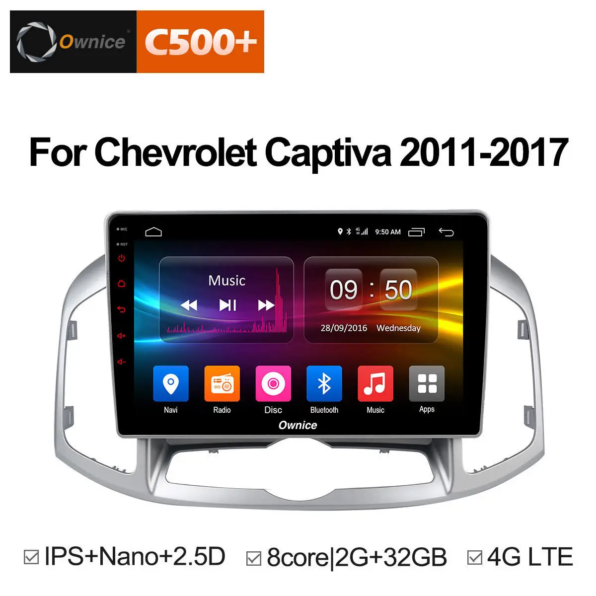 Cheap For Chevrolet Captiva 2011 2012 2013 2014 2015 2016 2017 Car Android auto DVD Stereo Vehicle  Radio GPS  Multimedia Audio 2 din 1