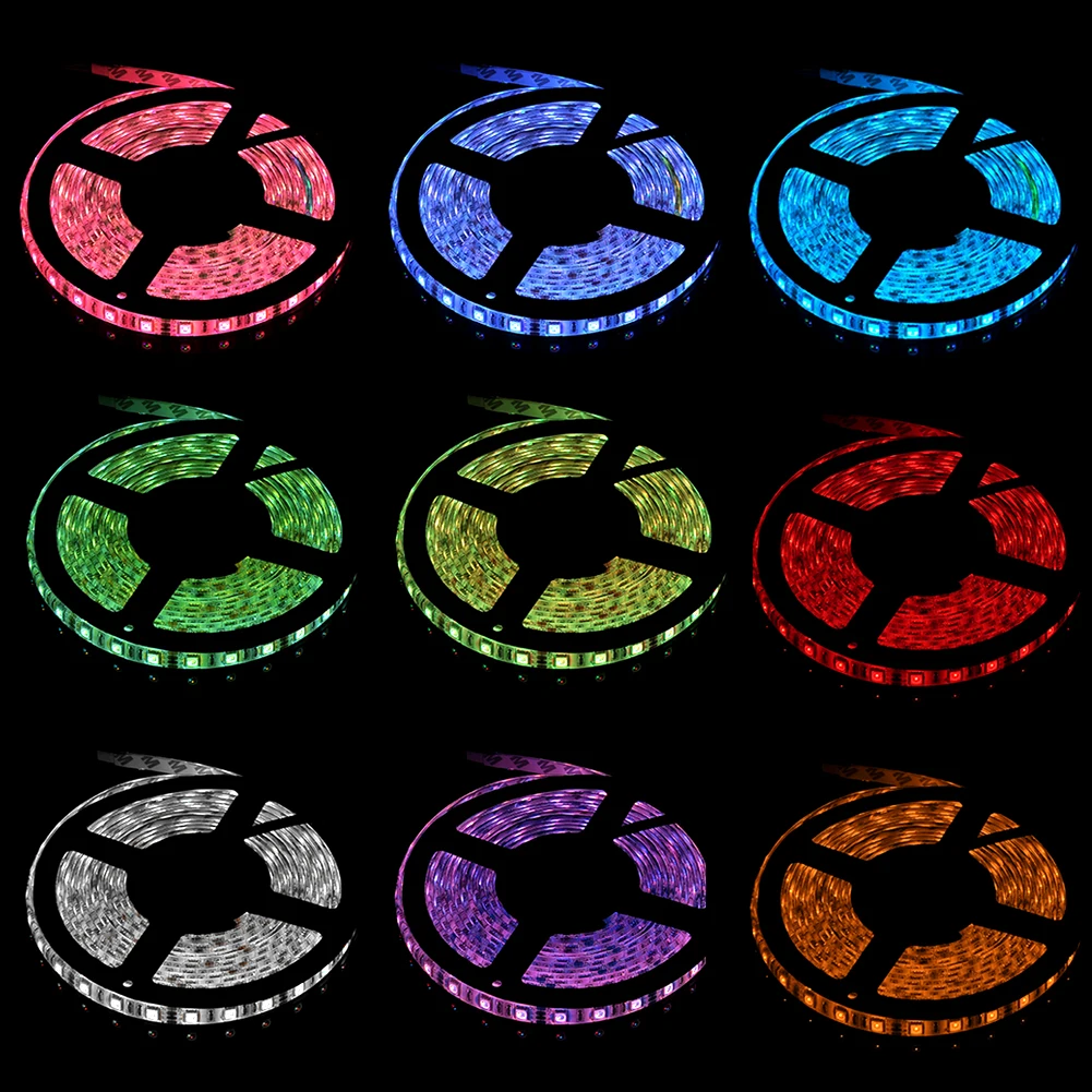 

IP65 Waterproof 5050 RGB Led Strip light 5M Waterproof DC12V Tape led Ribbon With Remote Controller