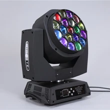 4 шт./партия pro light moving head s 19 шт.* 15 Вт 4 в 1 RGBW led moving head big bee eye zoom сценическое освещение, размытый свет с эффектом вращения